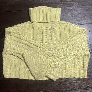 ARIZONA JEAN CO Cropped Light green Turtleneck